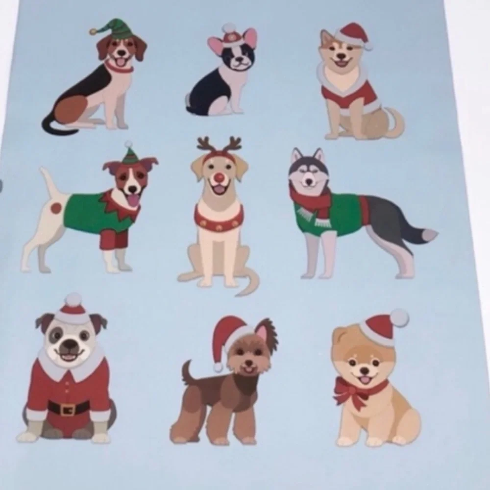 20 piece dog holiday Christmas Shipping bundle note cards 10”X 13” poly mailers
